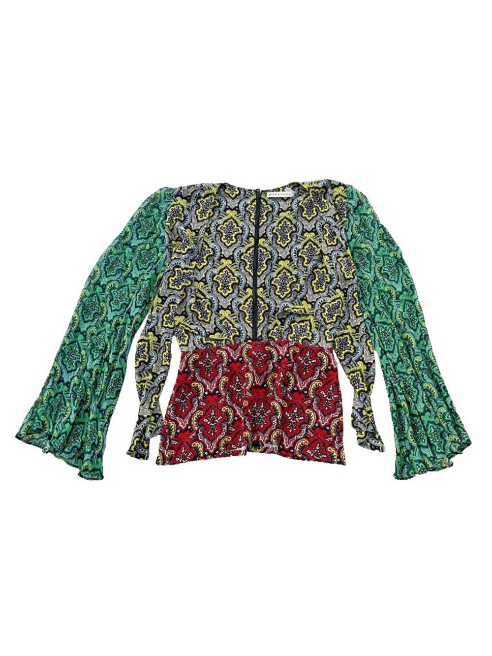 Alice & Olivia Sheila Front Tie Blouse ( 2 )